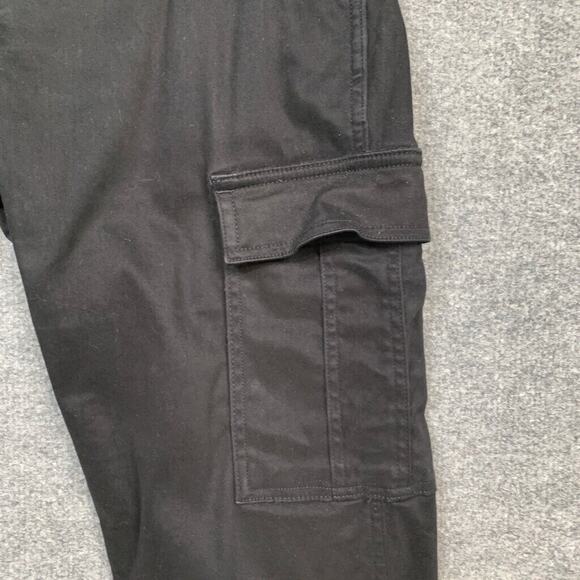 Adriano Goldschmied Pants Womens 31 Black The Slim Cargo Utility Cotton Blend AG - Picture 4 of 16